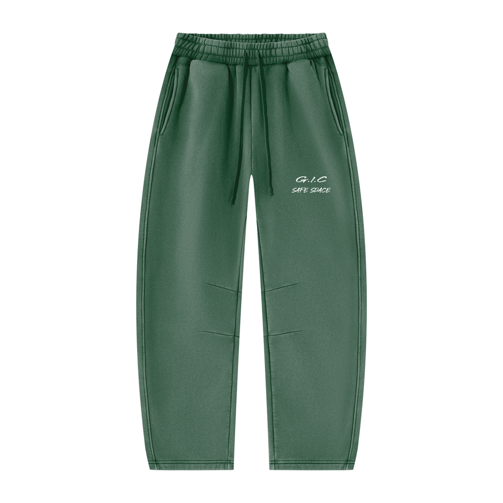 Unisex Vintage Wash Barrel Leg Fleece Sweatpant