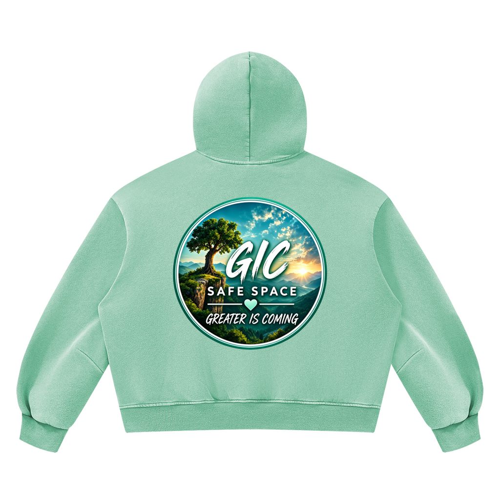 Unisex Vintage Wash Boxy Fleece Hoodie